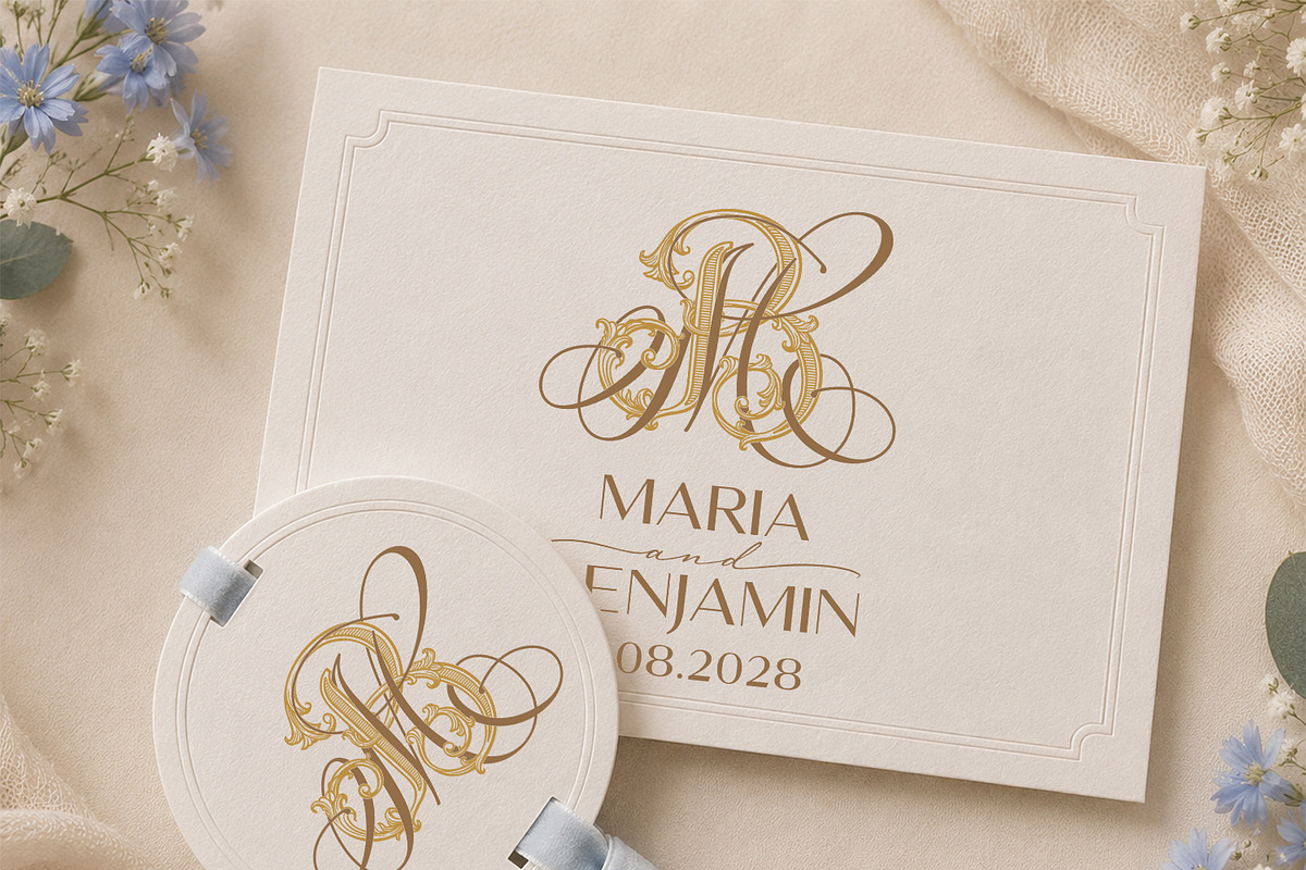 MB BM Wedding Monogram Logo, a Branding & Logo Template by LogoAV (Photo 2 of 6)