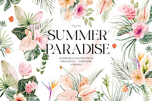 Summer Paradise Floral Clipart