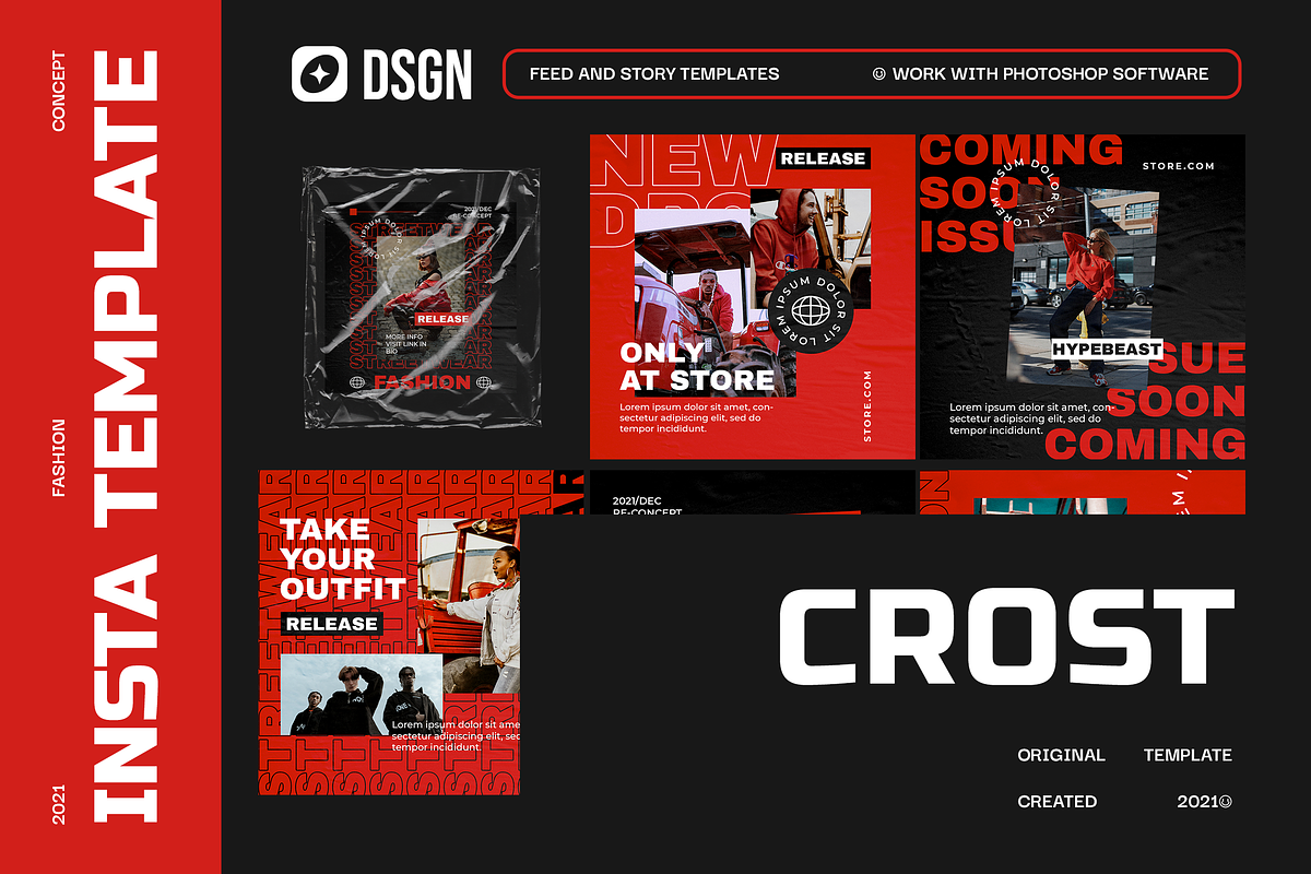 Crost Urban Instagram Template, a Social Media Template by Creatchees.std (Photo 1 of 5)