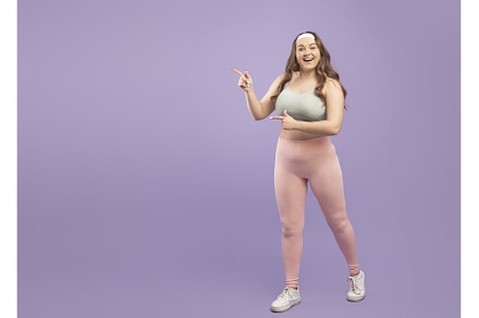 Cheerful surprised plus size, a Person Photo by Prostock-Studio