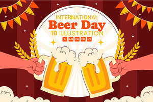 10 International Beer Day, a Food Illustration by denayunebgt