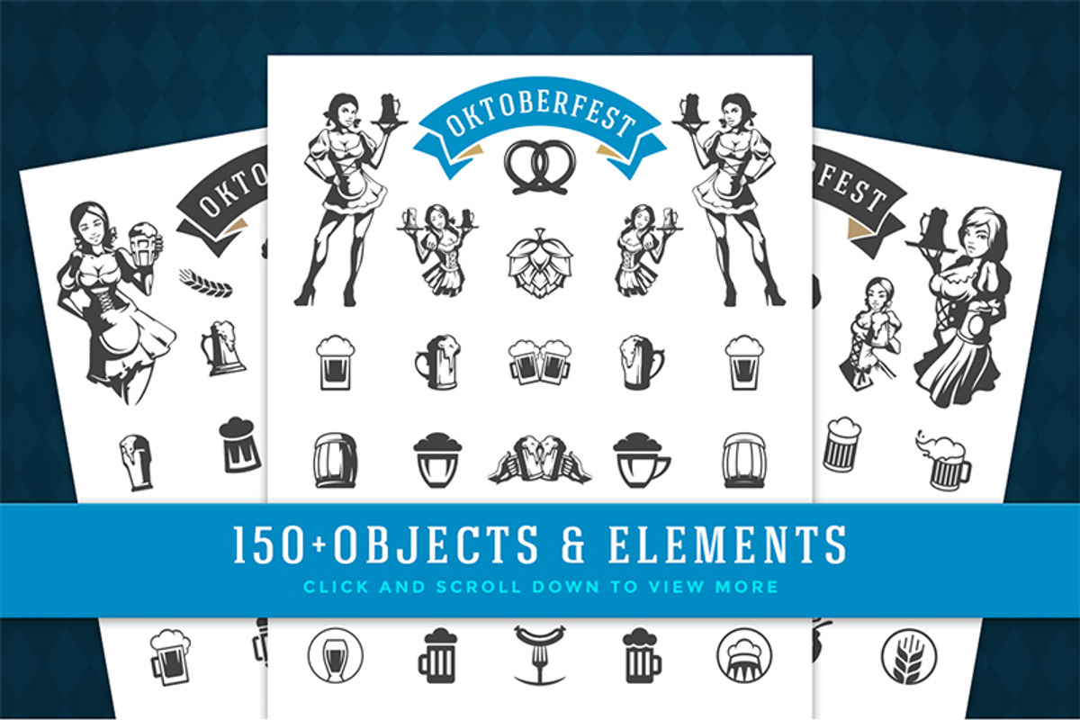 Oktoberfest vintage badges & labels, a Branding & Logo Template by Vasya Kobelev (Photo 21 of 25)