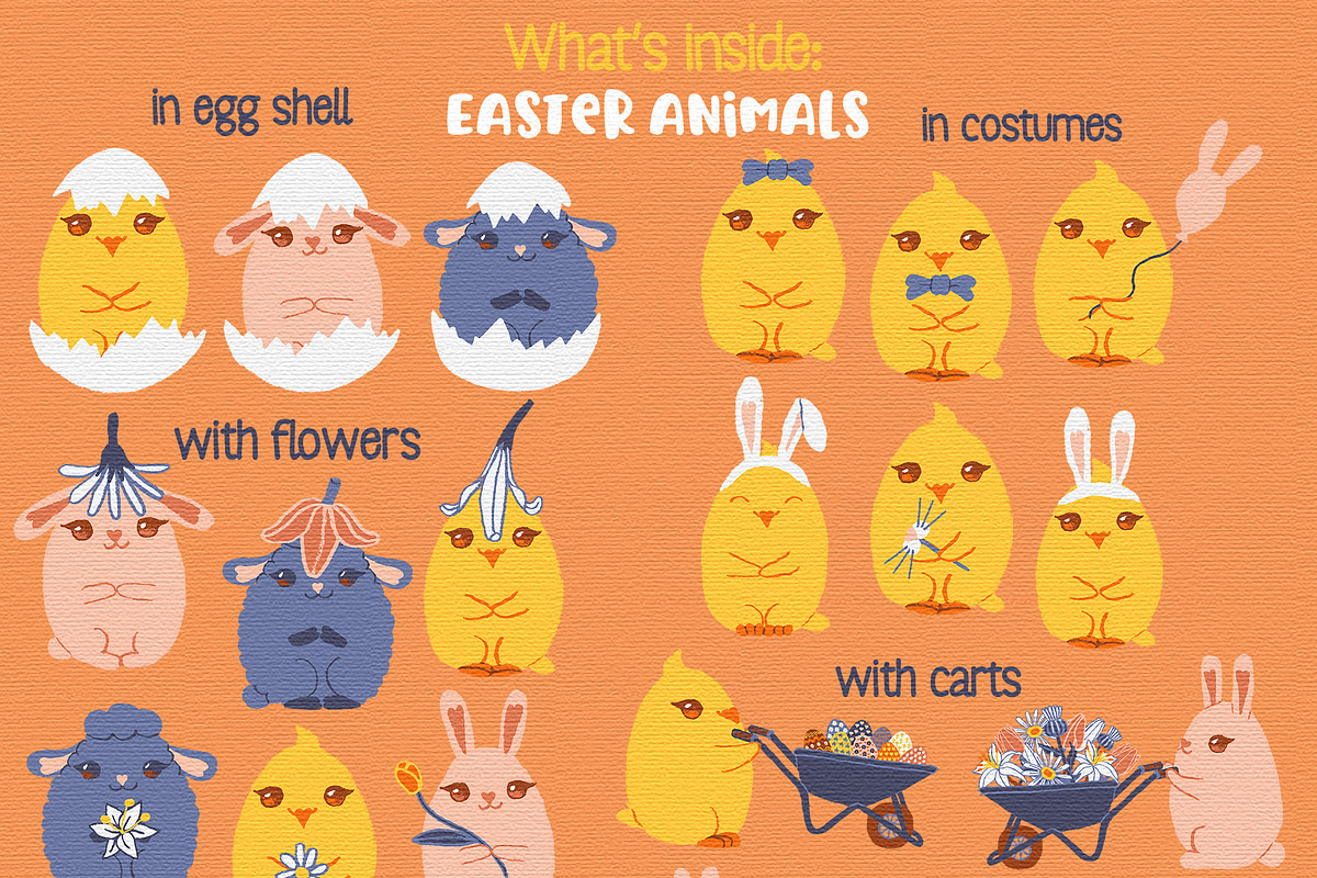Happy Easter vector clipart, an Object Graphic by Trinibis (Photo 2 of 3)