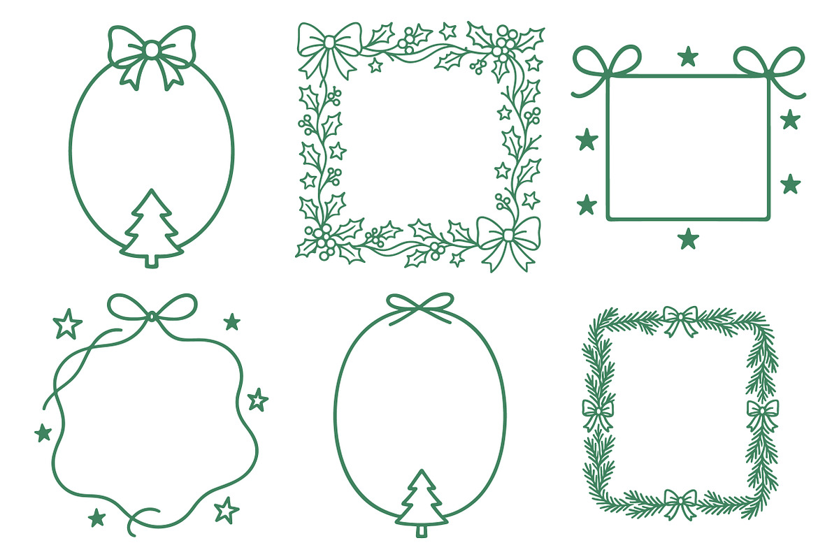 Christmas EPS PNG Frame Bundle, an Illustration by Daily.Designs (Photo 2 of 5)