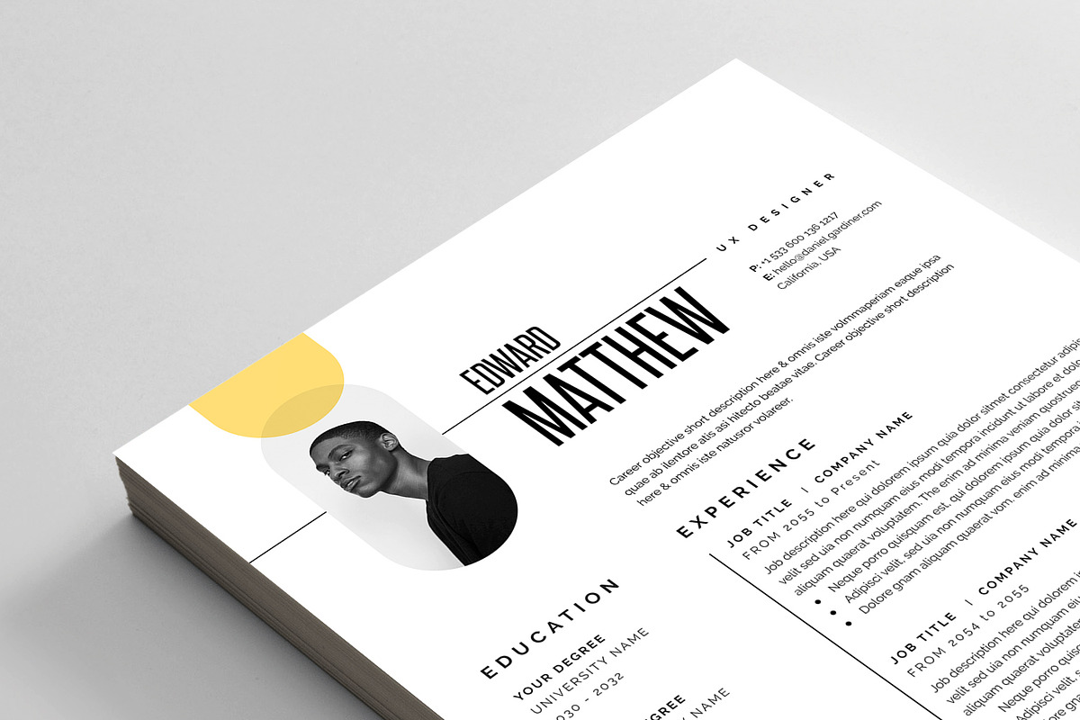 2 Resume/CV Bundle, a Resume Template by Reuix Studio (Photo 11 of 11)