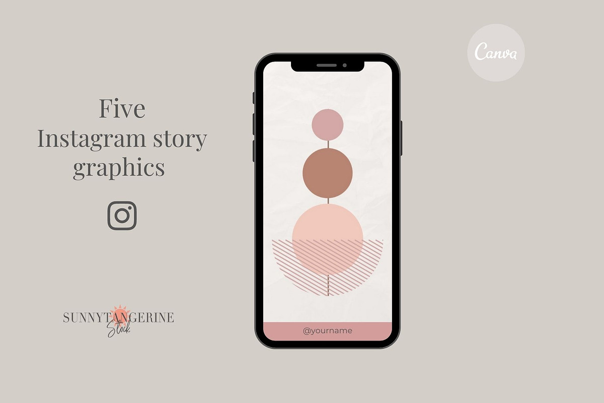 SALE Warm Circles Canva Templates, a Social Media Template by SunnyTangerine Stock (Photo 4 of 5)