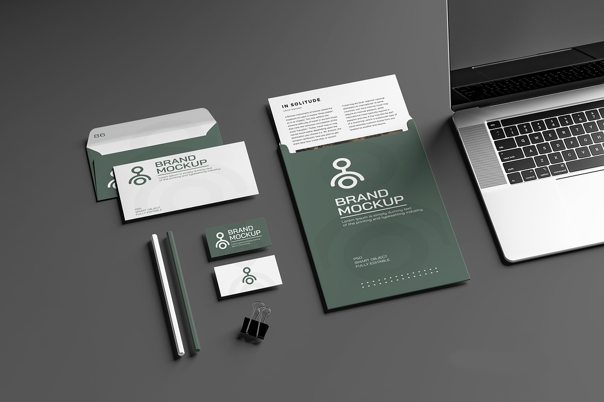 Minimal Corporate Stationery Mockup, a Stationery Template by graphicstory (Photo 2 of 9)