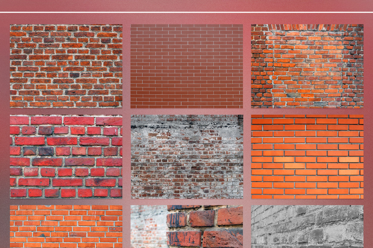 Brick Wall Textures Set, a Texture Graphic by Backgrounds Store (Photo 2 of 4)