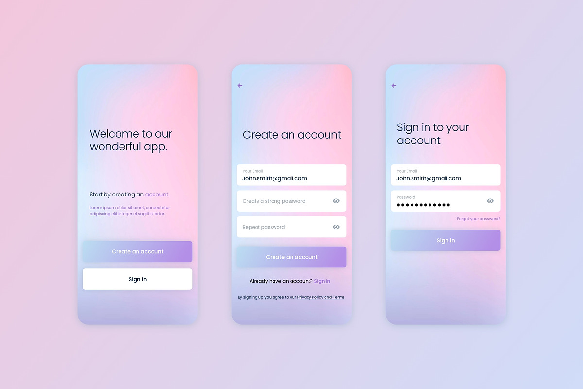 Shop eCommerce mobile app XD template