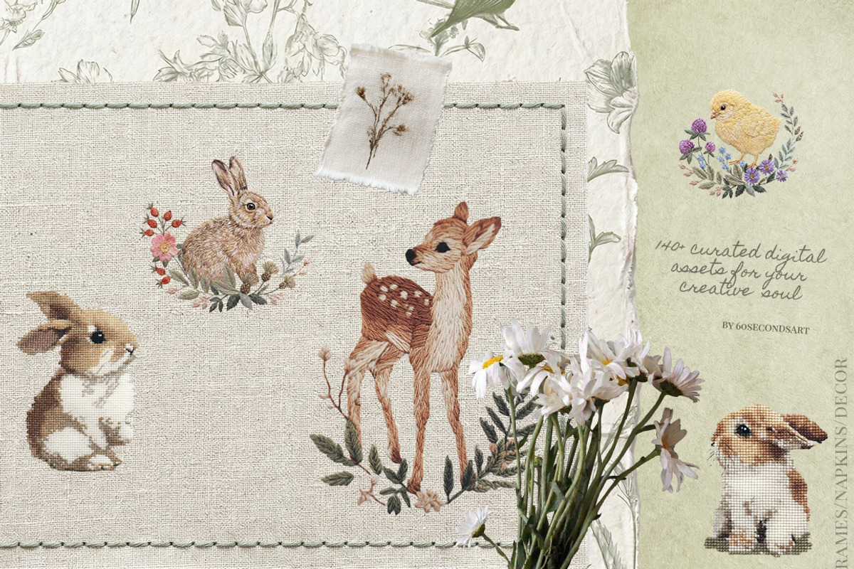 Rural bloom Cottagecore Scrapbooking, an Object Graphic by 60secondsArt (Photo 10 of 10)