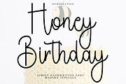 Honey Birthday, a Handwritten Font by FreshTypeINK (Thumbnail 1 of 8)