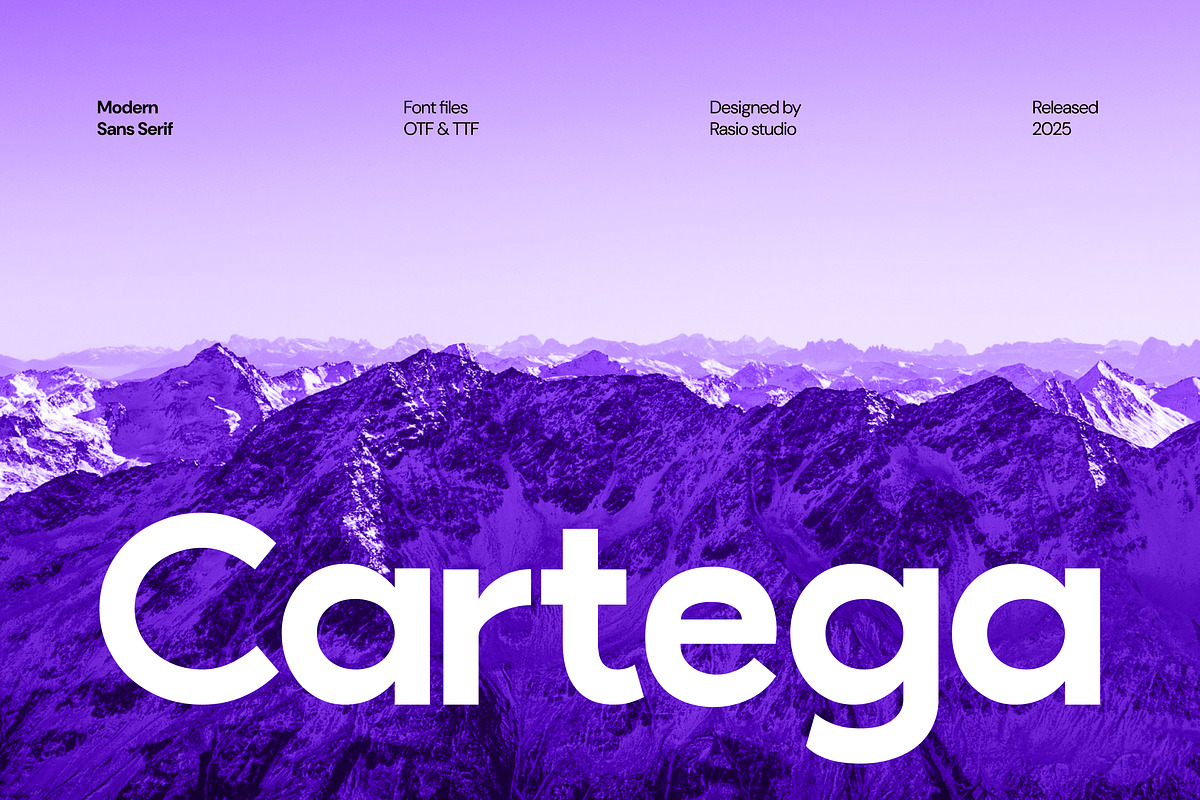 Cartega Modern Sans Serif Font, a Sans Serif Font by Rasio Studio (Photo 1 of 7)