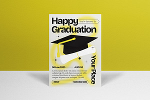 Green Grunge Graduation Invitation, an Invitation Template by graphicook