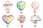 Pastel Hot Air Balloons Clipart, an Illustration by Daily.Designs (Thumbnail 2 of 5)