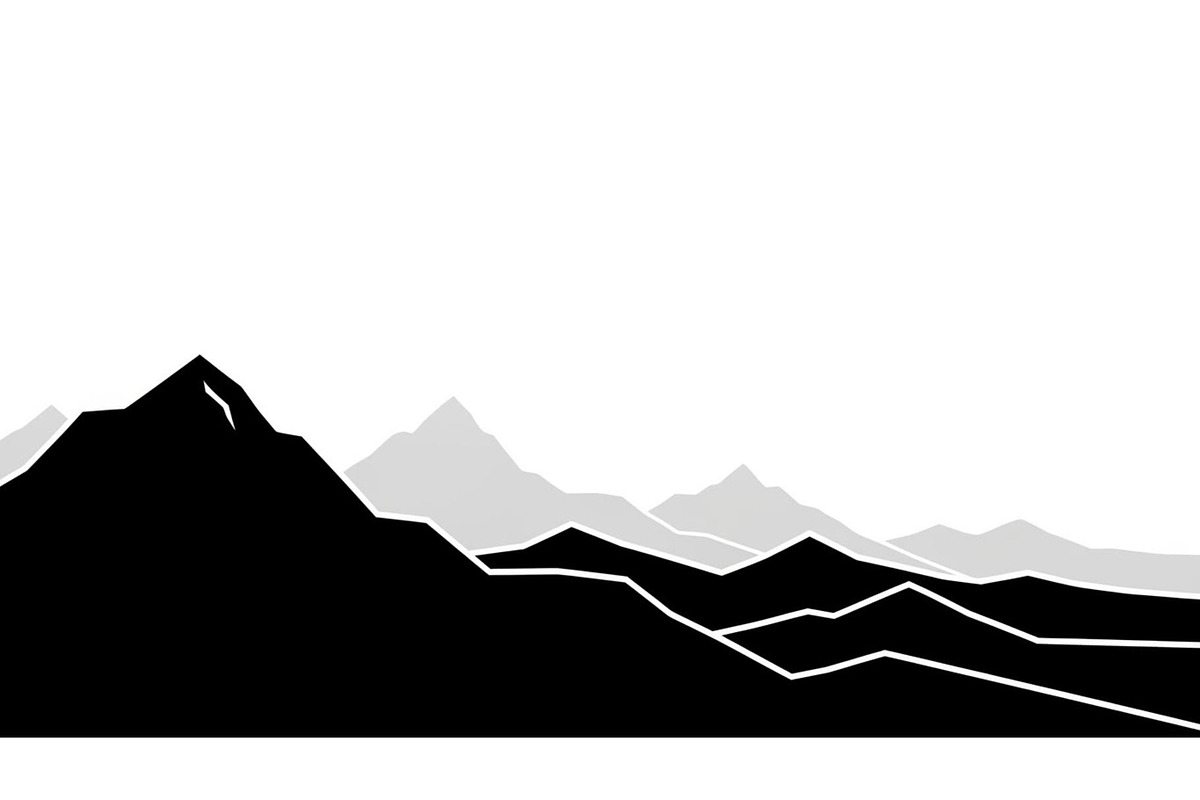 50 Mountain Landscape Silhouette Bun, an Illustration by Designer_Momina (Photo 39 of 51)