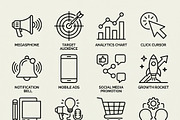 39 Vector Digital SEO Icon Pack, an Outline Icon by adenpinkstore (Thumbnail 2 of 10)