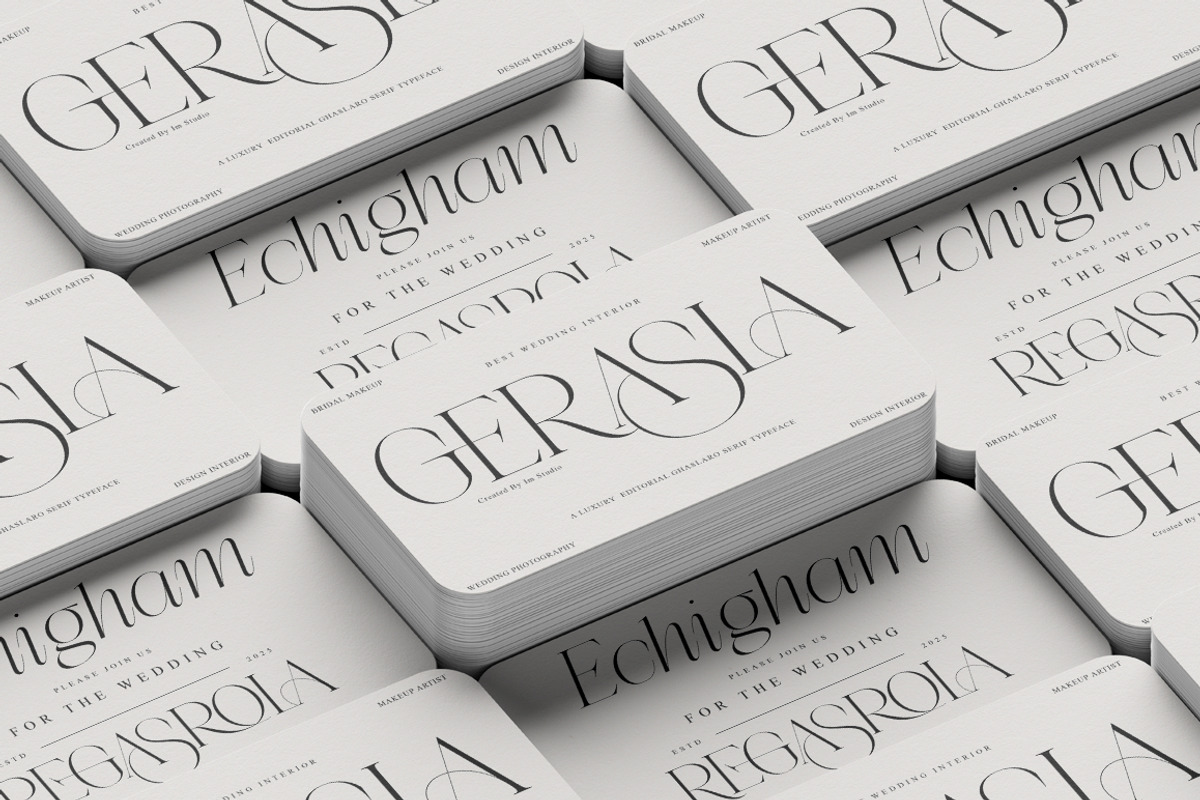 Editorial Ghaslaro | 7 Font Style, a Serif Font by IM Studio (Photo 3 of 12)