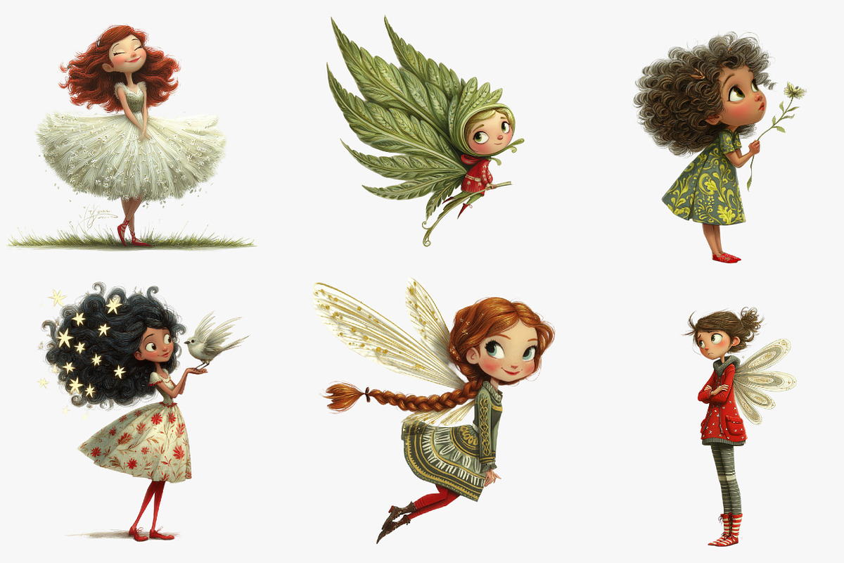 Whimsical Fairy Clipart, an Illustration by CreationArt (Photo 6 of 6)