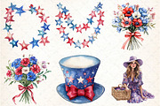 4th of July Clipart Bundle, an Illustration by DreamCafeArt (Thumbnail 4 of 8)