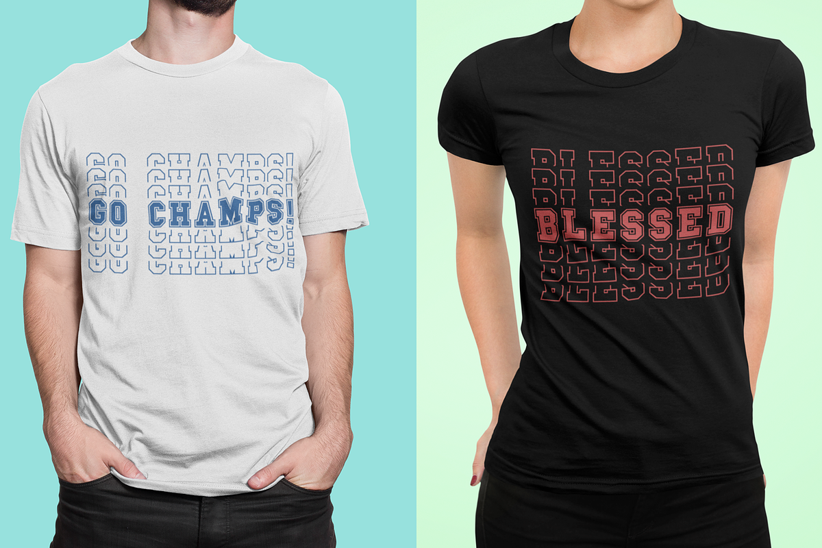 Go Sports Stacked Mirror Font, a Font by Anastasia Feya (Photo 6 of 11)