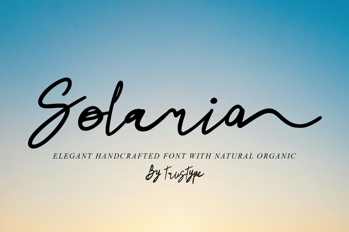 Solaria Signature, a Handwritten Font by Eltypesstudio (Photo 1 of 10)