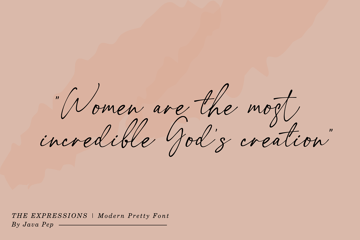 The Expressions / modern pretty font preview 2