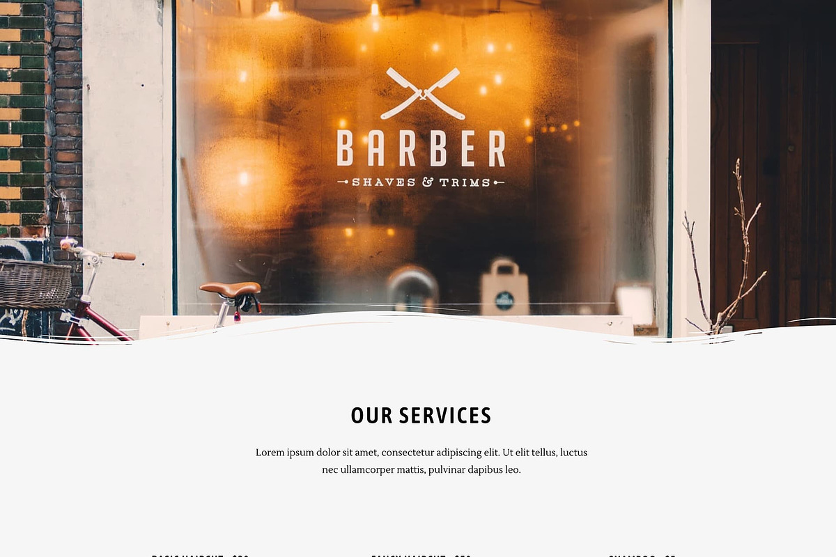 Barber Shop - Elementor Template, a Landing Page Template by Elementor Market (Photo 2 of 4)