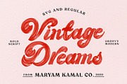 Vintage Dreams Modern Groovy Font, a Script Font by ReveryWorks (Thumbnail 1 of 10)