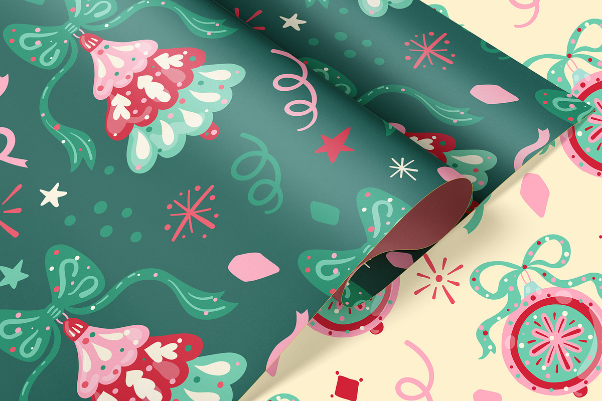 Christmas ornaments confetti pattern, a Pattern Graphic by Carpet Tapete Pretzel (Photo 5 of 11)