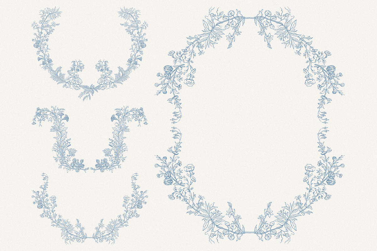 Vintage Chinoiserie Floral Pack v.2, a Decorative Illustration by ...