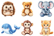 Plushie Animals Clipart PNG, a Seasonal Illustration by Designking (Thumbnail 4 of 4)