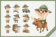 Adorable Park Ranger Kids Cartoon, an Education Illustration by Gohsantosa (Thumbnail 3 of 4)