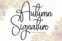 Autumn Signature | Script Font
