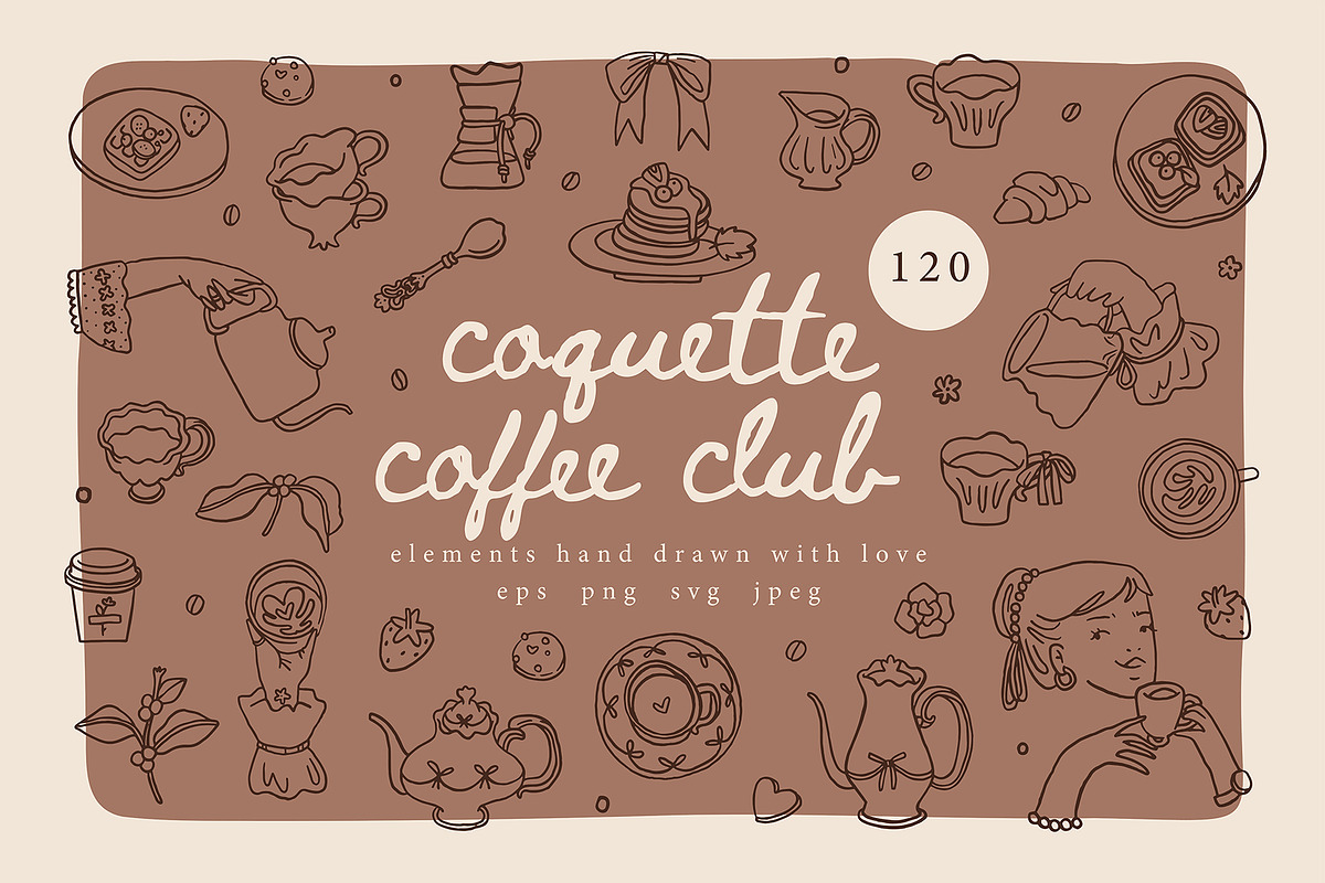 9 in 1 Whimsy Bundle - cute line art, an Object Graphic by Cute Atelier (Photo 3 of 10)