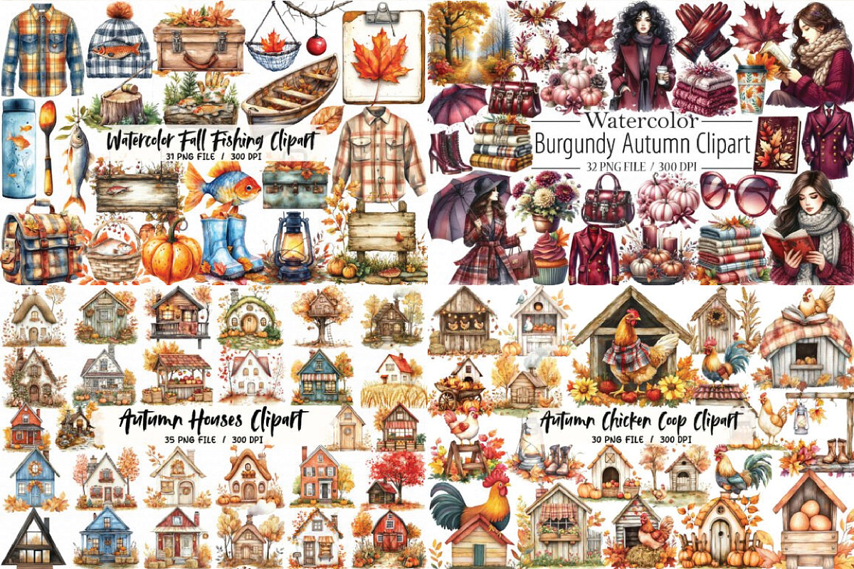 The Autumn Huge Clipart Bundle, an Illustration by Libby Wishes (Photo 5 of 5)
