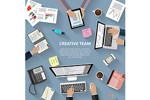 Modern creative team concept