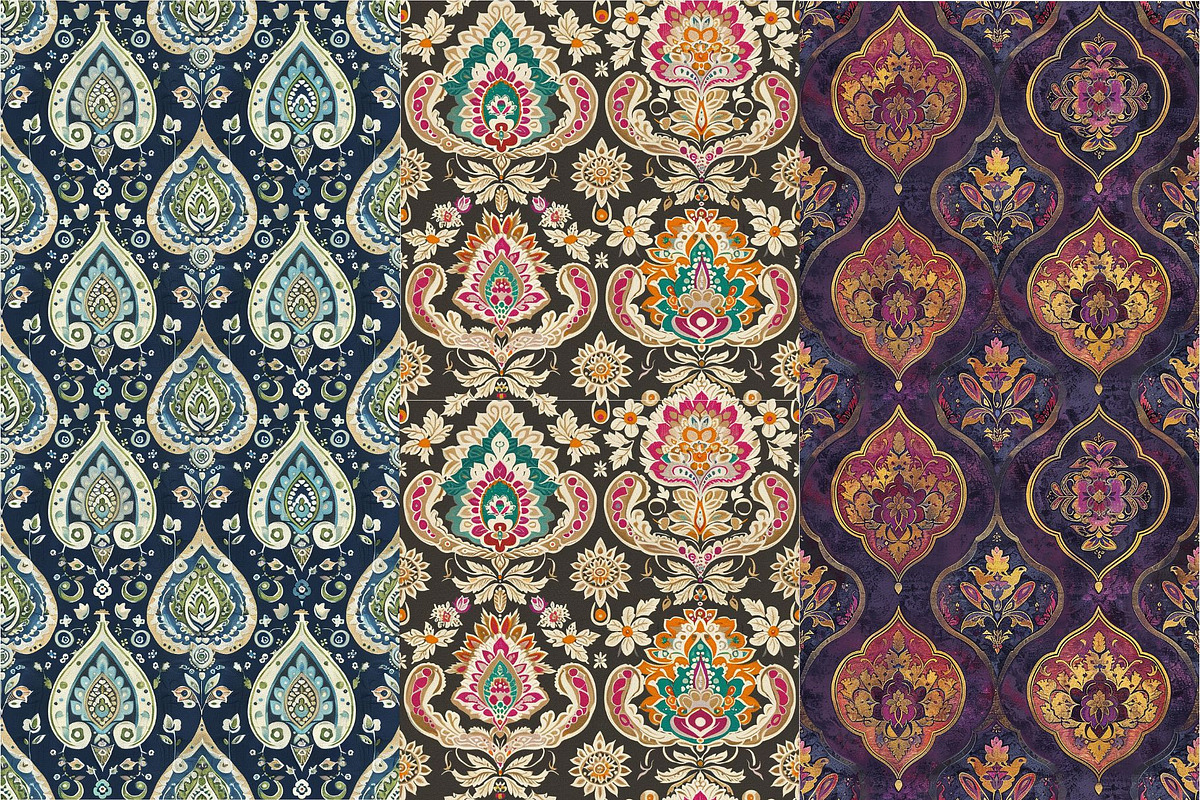 10 Parisa's Classic Persian Patterns, a Pattern Graphic by Inknfolly