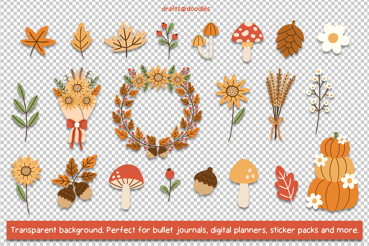 Fall Favorites Clipart and Patterns, a Pattern Graphic by Drafts n Doodles (Photo 5 of 14)