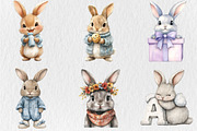 Sweet Bunnies Nursery Clipart, an Illustration by Rose Art (Thumbnail 3 of 5)