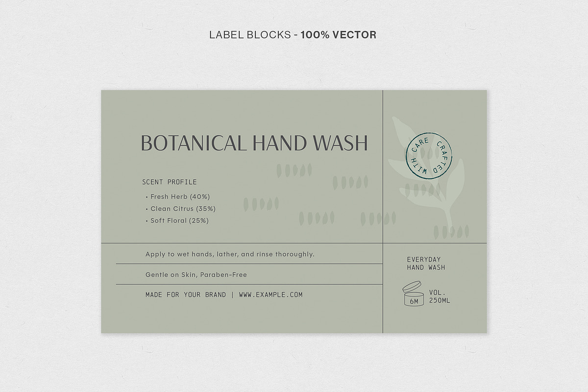 Product Label Template Set, a Stationery Template by BrandPacks