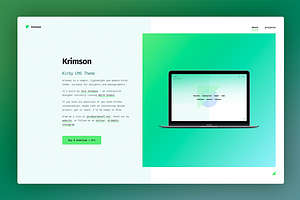 Krimson Theme - Kirby CMS