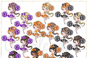 Cheerleader Hand Drawn Clipart, a Sport Illustration by Masha  Studio (Thumbnail 3 of 13)