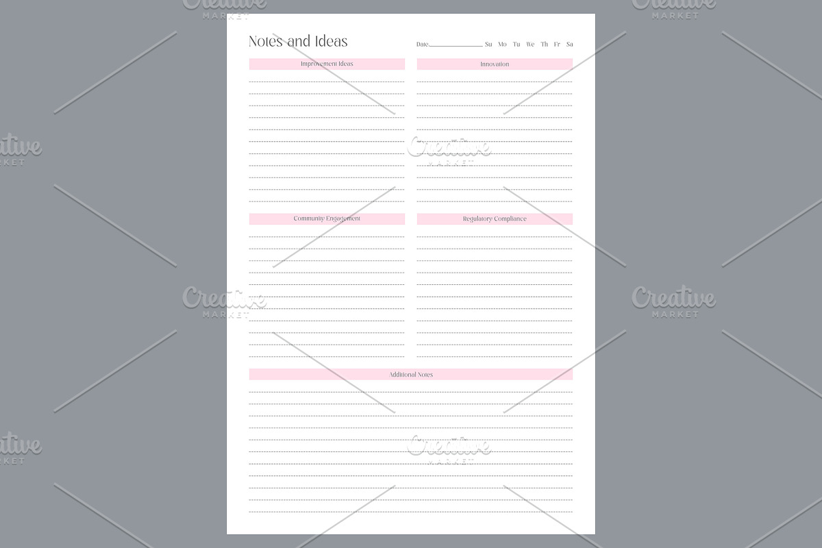 Generic Notes and Ideas Planning, a Stationery Template by shahsoft (Photo 2 of 4)