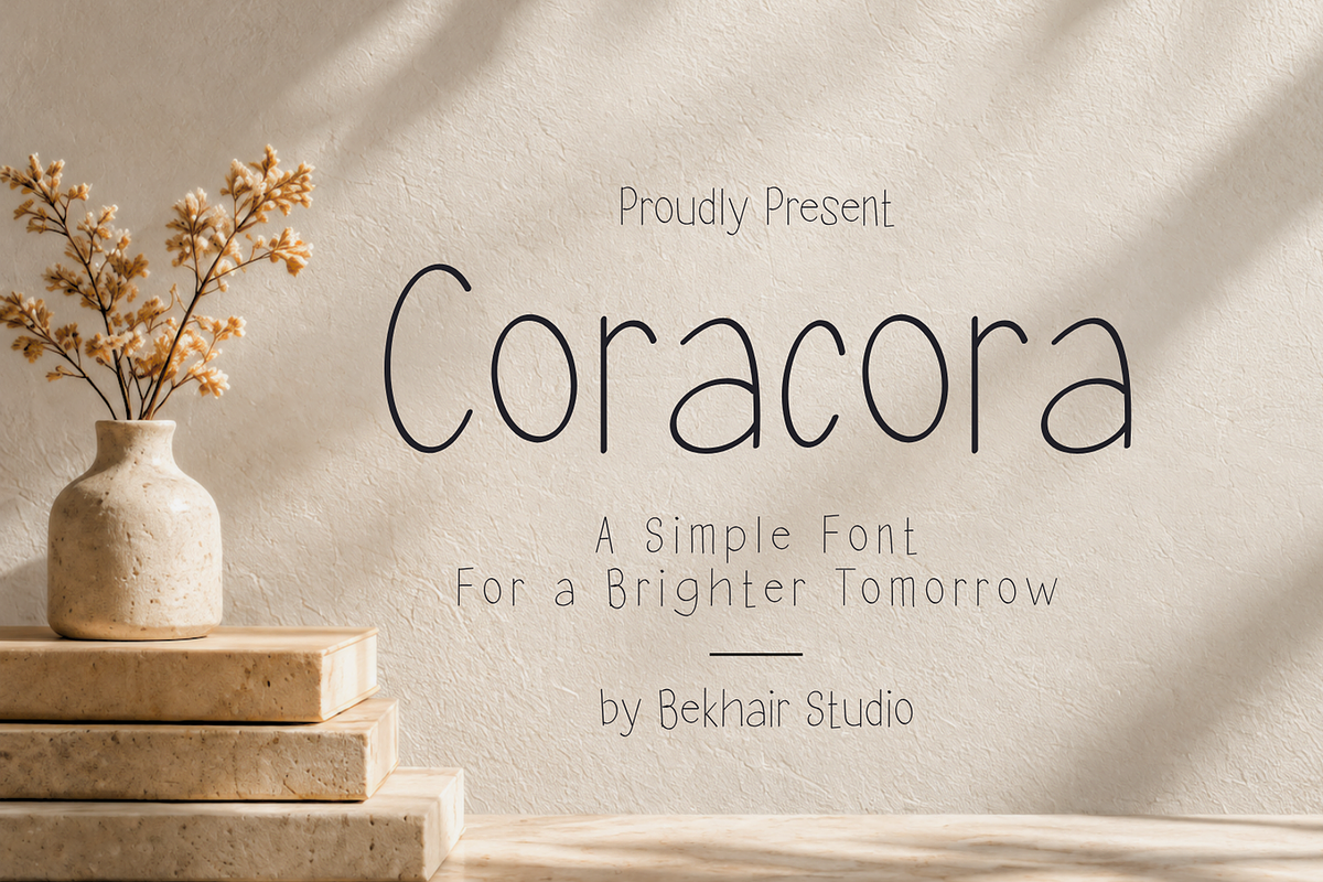 Coracora – Thin Handwritten Font, a Handwritten Font by Bekhair Studio (Photo 1 of 12)