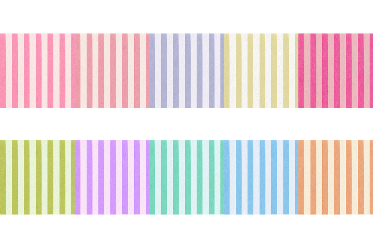 Stripe Pattern Digital Paper, a Pattern Graphic by tchastudio (Photo 2 of 7)