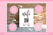 Pink & Black WiFi QR Code Sign, a Flyer Template by SunshineStudioBoutique (Thumbnail 6 of 10)