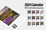 2024 Tabloid Calendar with Quotes, a Poster Template by CreativPurpose (Thumbnail 1 of 13)