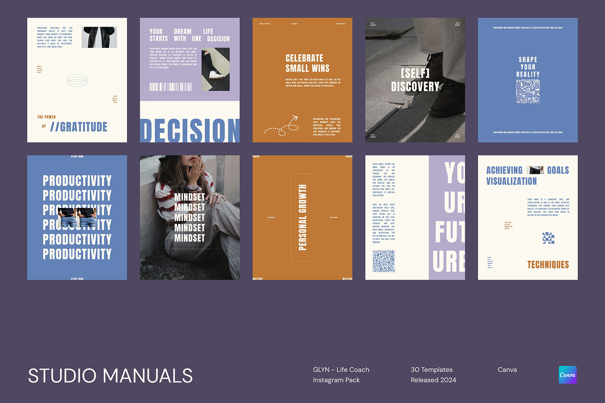 GLYN – Life Coach Instagram Pack, a Social Media Template by Studio Manuals (Photo 3 of 8)