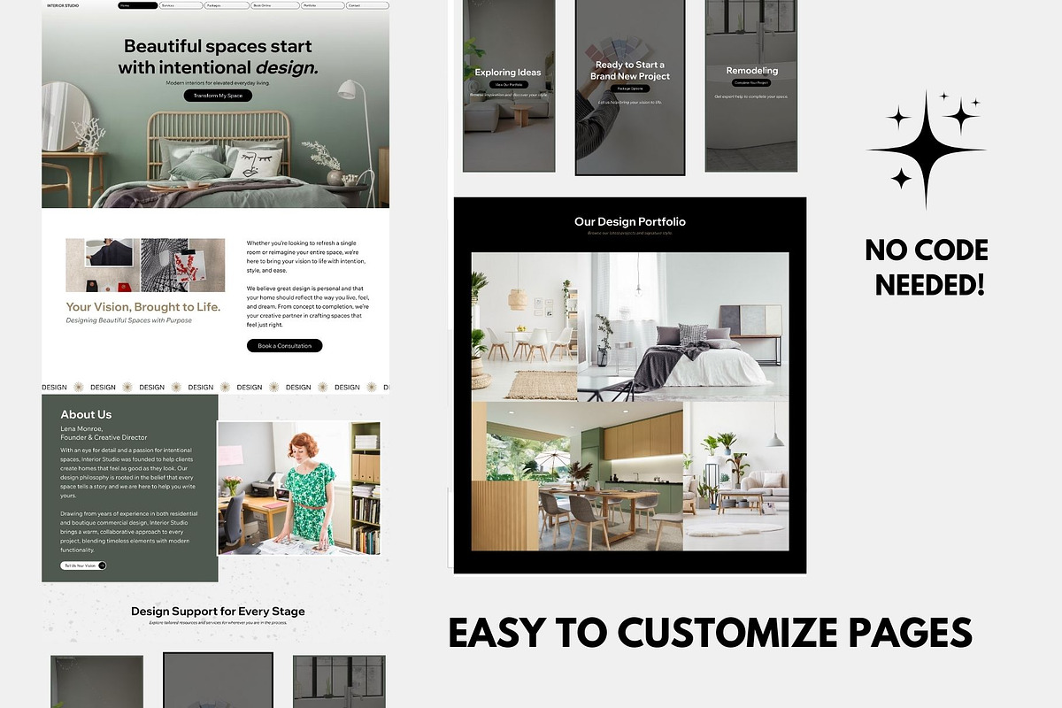 Interior Design Wix Template, a Wix Template by Collette Collabs (Photo 4 of 6)