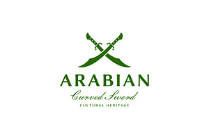 Arabian Curved Sword Logo Design, a Branding & Logo Template by Buqancreative